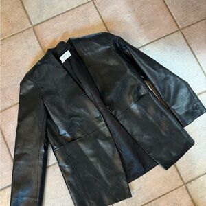 Black Leather Blazer